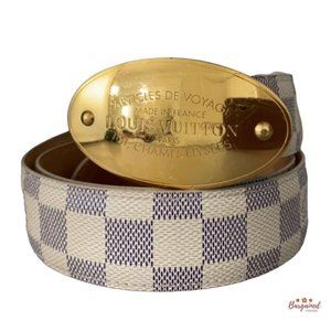 pink and blue louis vuittons belt